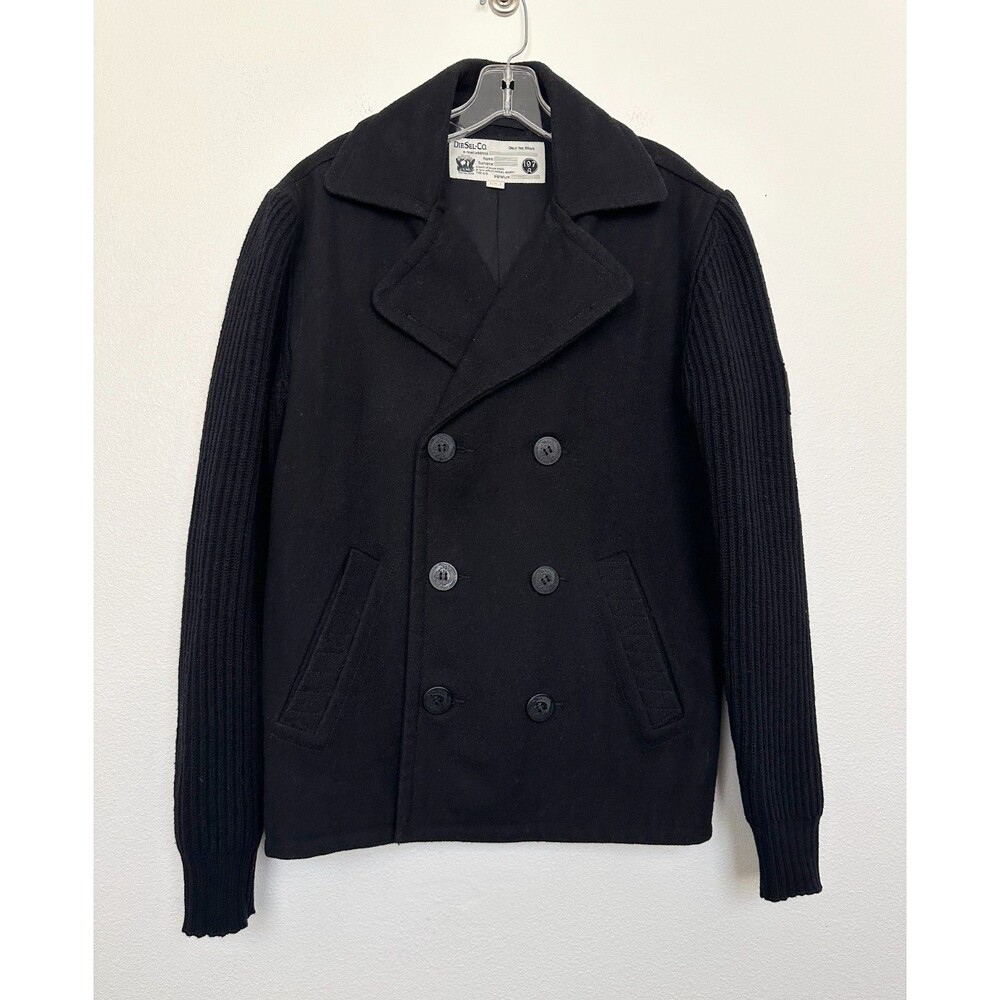 Diesel The Brave Blazer Wool Jacket Double Breasted Jacket Black Vtg Men's Large